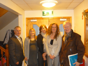 Alex Attwood MLA with staff of BWC and Sir Reg Empey 